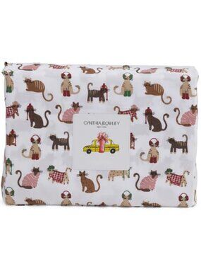 CYNTHIA ROWLEY New York Cats QUEEN Sheet Set